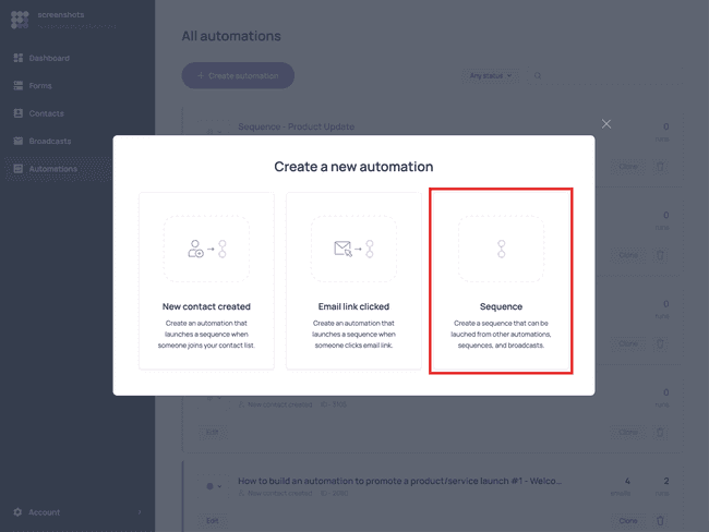 Creating a ‘Sequence’